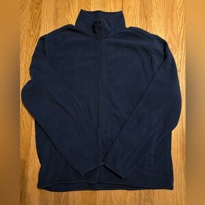 NWT Men’s Navy Blue Full-Zip Fleece Jacket - Size Large